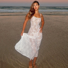 Lace Transparent Sling Dress High-Grade Beach Party Sexy
