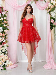 V neck Low Cut Sleeveless Strap Slim French Lace Sweet Party Dress