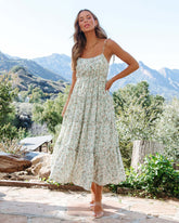 Holiday Floral Strap Dress