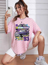 Loose Letter Car Print Simple Top