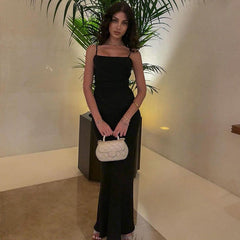 Slim Fit Backless Sling Solid Color