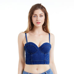 Bandeau With Padded Herringbone Bra