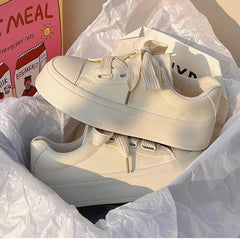 Niche Casual Schuhe Dicke Sohlen Weiße Schuhe