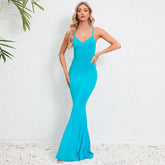 Slim Fit Fishtail Dress Bohemian Floral