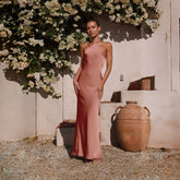 Solid Color Slim Fit Backless Halter Tight Dress