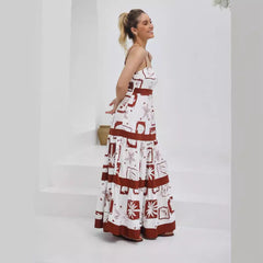 Vestido informal de tirantes con escote pronunciado y encaje, con artesanía amplificada