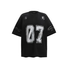 Street Mottled Print t-Shirt Hip-Hop Top