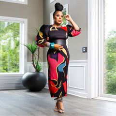 Wear Lantern Sleeve Pleated Dress