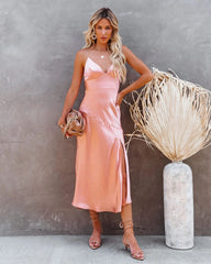 Socialite V-neck Sling Mid-Length Tight Waist Slim Fit Dress