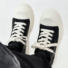 Zapatos de cuero transpirables de suela gruesa para uso diario