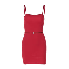 Street Color Contrast Stickers Sling Sheath Slim Fit