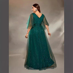 Vestido de noche de cóctel, trajes de coro, talla grande, vestido largo de presentador solista, verde