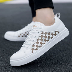 Casual Checkered Large-Sized Breathable Sneakers