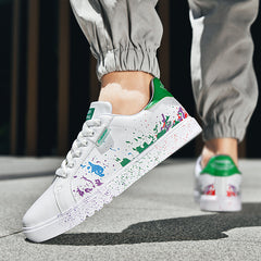 Graffiti Ultra-Light Skateboarding Shoes And White Sneakers