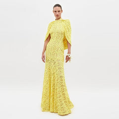 Vestido elegante y elegante, ligero, de lujo, bordado, elegante, transparente, chal.