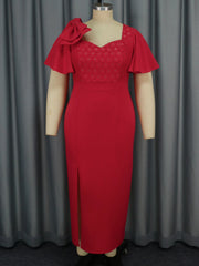 Ruffled Bow Dress Party Lace Dress