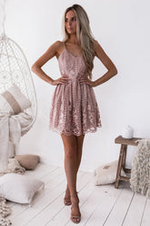 Dress V-neck Brace Slim Dress