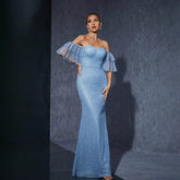Off Shoulder Dress Elegant Graceful Slimming Fishtail Evening Dress Special Interest Light Luxury
