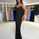 Twisted Strap Elegant Dress Socialite Elegant Slim Fit Slit Dress