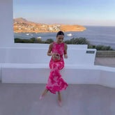 Embroidered Sleeveless Straight Vacation Dress