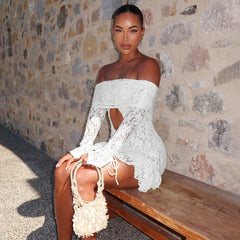 Cutout Lace Long Sleeve Dress