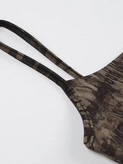 Tanktop mit kontrastierenden Buchstabenstreifen