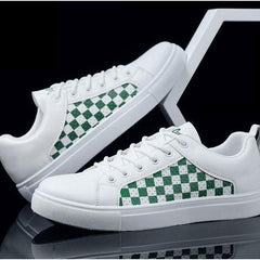 Casual Checkered Large-Sized Breathable Sneakers