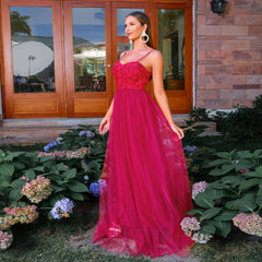 Vestido francés europeo con escote halter, costuras de malla, informal, para fiesta y noche