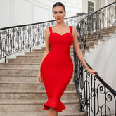 Elegant Dress Tight Evening Dress Party Dress Ruffle