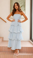 Tube Top Backless Tiered Dress