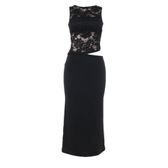 Elegant Vest Lace Hollow Out Cutout Slim Fit