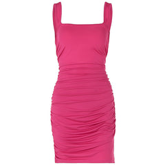 Lace Up Backless Slim Fit Pleated