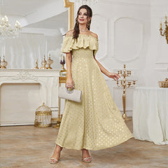 Kleid mit Ausschnitt, hoher Taille, schmal geschnitten, bedruckt