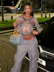 Crop Top mit altägyptischem Mystique-Symbol