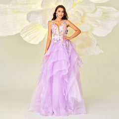 Sleeveless V neck Long Floor Length Wedding Evening Gown Pettidress Large Swing