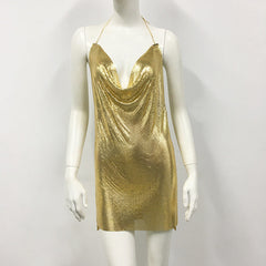 Metal Sequ Dress Slit Cami Dress Shein Same Dress