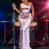 Elegant Dress Mesh Stitching Bridesmaid Dress Cami Dress