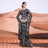 Super Long Sleeve Crew Neck Slim Long Sequined Cocktail Evening Dress Bridesmaid Dress