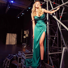 Green Draped Wrap Tube Top Dress Maxi Dress Christmas Dress Party Christmas Eve Dress Sexy