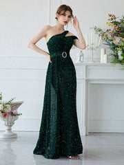 Elegantes Paillettenkleid, schulterfrei, ärmellos, figurbetont, Meerjungfrauenschnitt