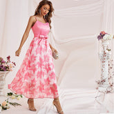 Party Gathering High Waist Sling Tied Dress Dress