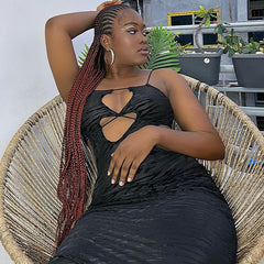 Vestido ajustado con tirantes, sin mangas, estampado, calado, con recortes, espalda descubierta, estilo urbano, estilo pulóver.