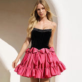 Socialite Dress Light Luxury Bow Tube Top Puff Short