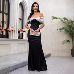 Elegantes Trägerkleid mit schulterfreiem Meerjungfrauen-Schnitt