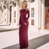 Elegant off Shoulder High Waist Slim Dress