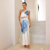 Vestido sin mangas, corte entallado, top de tubo, vestido midi con tirantes