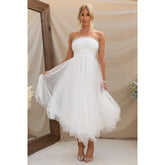 Tube Top Mesh Dress Casual Multi Color Party Dress