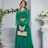 Elegant Stitching Mesh Applique Two Piece Dresses