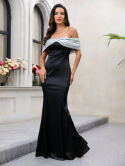 Elegantes Trägerkleid mit schulterfreiem Meerjungfrauen-Schnitt