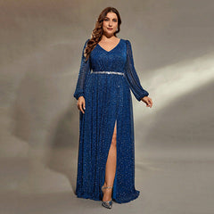 Plus Size Chorus Performance Costume Evening Dress